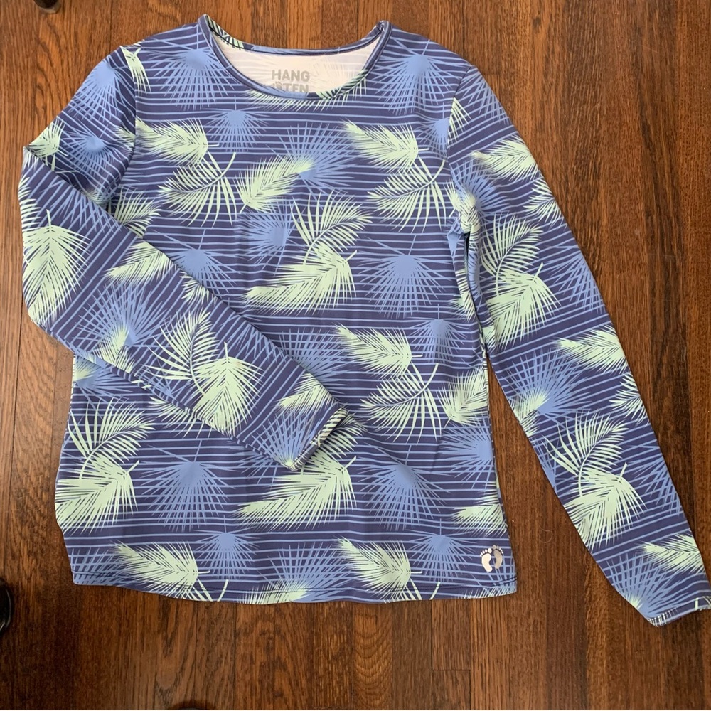 Hang Ten Women’s Long Sleeve Blue Rashguard Size Medium